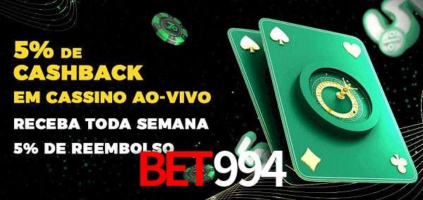 Promoções do cassino ao Vivo BET994